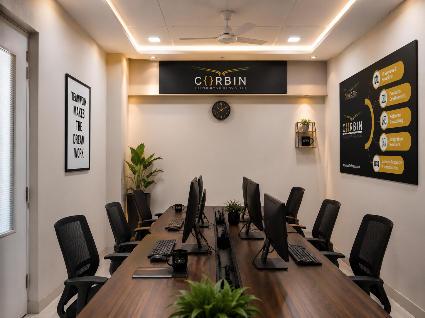 Corbin Technology Solutions team collaborating in a modern office